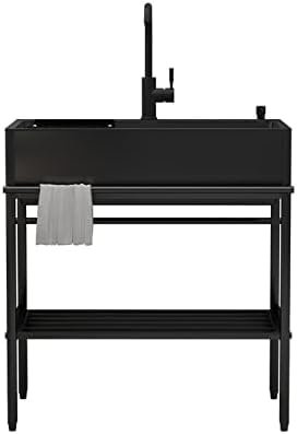 Camping-Küchenspüle Aus Edelstahl, Kleine Außenküchenspüle, Wäschewaschbecken, Gewerbliche Küchenvorbereitungs- Und Nutzspüle Mit Abtropffläche, Für Garage, Bar, Restaurant, Küche, Hotel Und Zuhau