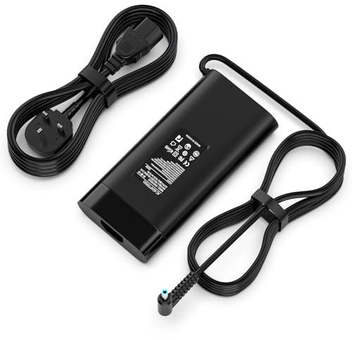 200W HP Laptop Charger, Power Supply Adapter for HP Omen Pavilion Gaming 15 16 17 Victus 15 16 Zbook 15 17 Envy 15 15u 2020 TPN-DA10 TPN-LA20 TPN-LA21 L00818-850 L00895-003 ADP-200HB B【4.5 * 3.0mm】