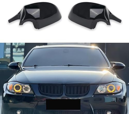 Hengjiayao Spiegelkappen, 1 Paar Auto Rückspiegel Kappe Tür Rückspiegel Abdeckung für BMW E81 E82 E87 E88 E90 E91 2005-2008 E92 E93 2006-2009 (For 1er E81 E87&3er E90 E91 E92 E93 PRE)