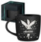 Maverton Tazza da caffè latte o tè in ceramica - 400 ml - Incisione personalizzata - Bicchiere con manico per bevande per Lei - Tazze da colazione per compleanno donna - Interno nero - fatina