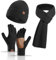 Yoolhamy 3-Teiliges Set: Mütze, Schal und Handschuhe für Damen - Wintermütze Beanie Mit Fleece Gefüttert, Wärmer Schla, Touchscreen Handschuhe, Thermo Strickmütze für Outdoor-Skimütze