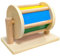 YATOSEEN Giocattolo Tamburo Rotante, Giocattoli Montessori in legno per Bambini, Giocattoli Sensoriali, Giocattolo Rotante Color Arcobaleno con Specchio e Campanello