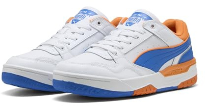 PUMA Erwachsene Rebound Retro Sneakers 44, White Team Royal Rickie Orange Blue