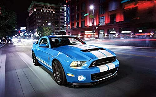 Fahrzeug Mustang GT1000 Puzzle für Erwachsene 1000 Teile Lustige Herausfordernde Puzzles Einzigartige Sammlerstücke Heimdekorationen Dekompression Lernpuzzle Spielzeug Geschenke 52x38CM