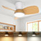 Ateroll Ventilador de Techo con Luz, Ø76CM, LED Regulable 3CCT (3000K-4000K-5000K), 1500LM Ventilador de Techo con Mando a Distancia, 6 Velocidades, Temporizador, Apto para Salón (Madera clara)