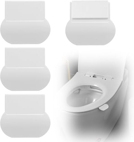 VLYX Levantador de Tapa de Inodoro, 4 Piezas Autoadhesivas para Levantar la Tapa del Inodoro, Herramientas Anti Suciedad para Levantar el Asiento del Inodoro, para el baño (Blanco)