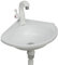 Lavabo Angolare Montaggio a Parete Piccolo, Lavello da Cucina Angolari Lavandini Bagno Vasca Singola con Rubinetto, Mini Lavabo Ideale per Camper, Barca, WC