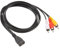 DMiotech USB to RCA Cable, 5ft USB to 3 RCA Female Stereo Audio Video Cable Adapter for PC, TV, DVD, Speakers, Amplifiers
