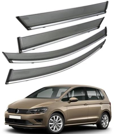 FENGJP Windabweiser Passend Für VW Golf Sportsvan MK1 2015-2020,Regenabweiser,Integrierte Deflektoren Integrierter Windabweiser.