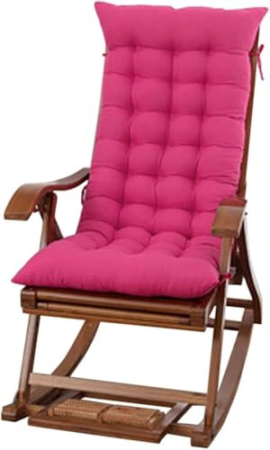 ZZDZW Coussin De Chaise Longue Bain De Soleil Coussin Transat Jardin Exterieur Coussin Matelassé Chaise Longue Épais Coussins pour Chaise À Bascule pour Fauteuil Relax(Rose,150x48x8cm)