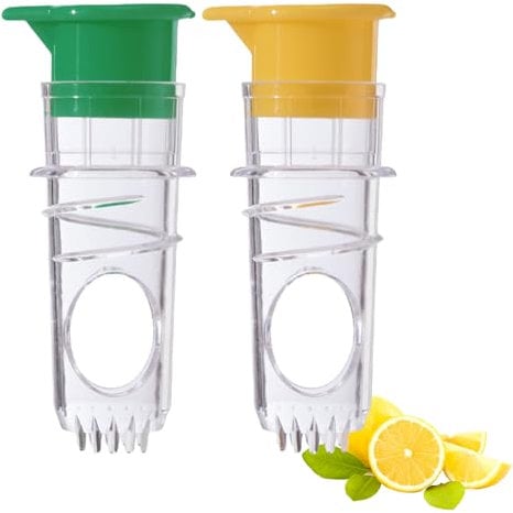 2Pièces Presse Citron Manuel,Agrume Extracteur de Jus Manuels Fruit Lemon Squeezer Juice Manual Juicer Extractor,Mini New Presse-Agrumes Presse-Citron Screw-Top à Zesteur,pour Fruits Orange Machine