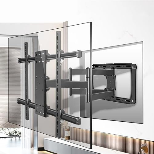 asdchZen Supporto TV Snodato A Parete - Supporto TV A Parete - per Schermi LED LCD Piatti E Curvi da 55-90 Pollici, Supporto Inclinabile E Rotante, Resistente Fino A 70 kg, Vesa Massimo 800X600 Mm
