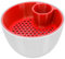 Fockety Pistacho Bowl, Tazón de Bocadillo de Diseño Moderno con Soporte de Concha Integrado para Nueces y Bocadillos, Accesorio de Comedor de Cocina de 4.5x2.8in ABS ABS (rojo)