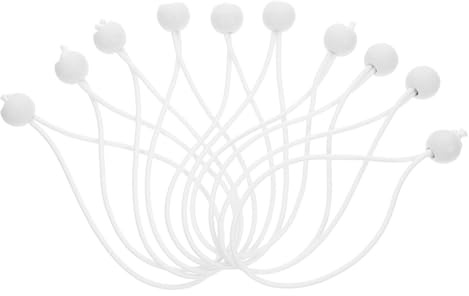 NOLITOY 10 Stück Elastische Kugel Bungee Seile Aus Wetterfestem Gummi 20cm Mit Kunststoffkugel Zur Befestigung Von Sonnenschirmen Zelten Und Campingausrüstung