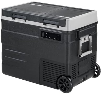zcamp UD55 49L Doble Zona Nevera Portátil Eléctrica Refrigerador de Coche 12V 24V frigorífico CA 220v para Hogar, Con Ruedas,Nevera Camper, Viajes, Automóvil, 20ºC a 20ºC ﻿