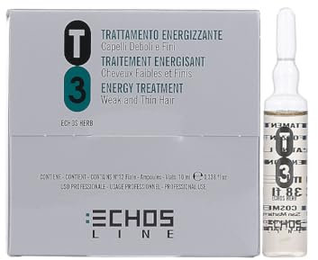T3 Tratamiento coadyuvante anticaída para cabello débil y fino, en ampollas, 12 x 10 ml