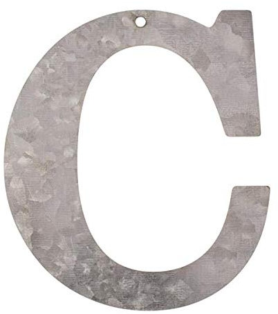 Metall Buchstabe C, verzinkt Höhe 12 cm Alphabet - Initialien