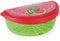 Snips | Wassermelonenretter | Frischhaltedose für Wassermelone und Obst in Scheiben | Dekorierter roter Deckel und grüne Dose | 3 Liter | 31 x 17 x 12 cm | Hergestellt in Italien | BPA-frei