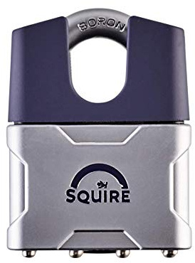 Henry Squire Closed Shackle Diecast Body Padlock with Boron Shackle, 55 mm (Length)