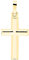 My Gold Damen Herren Kinder Kreuz Anhänger Gold 750 (Ohne Kette) Echtes Gelbgold (18 Karat) 25mm x 12mm Goldkreuz Rose Angle A-02218-G501