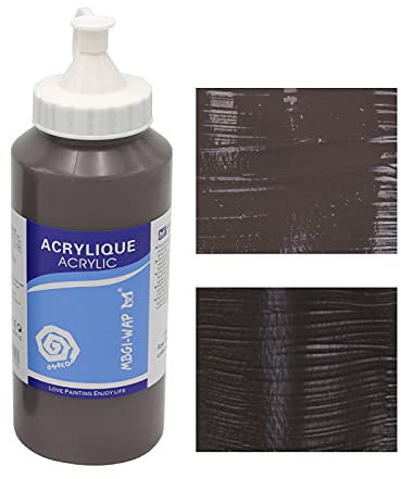 MAGI® Künstler-Acrylfarbe je 500 ml, in 24 feinen Farbtönen, freie Farbwahl, Acryl, Malfarbe im Dosiergebinde (21-vandykebraun)
