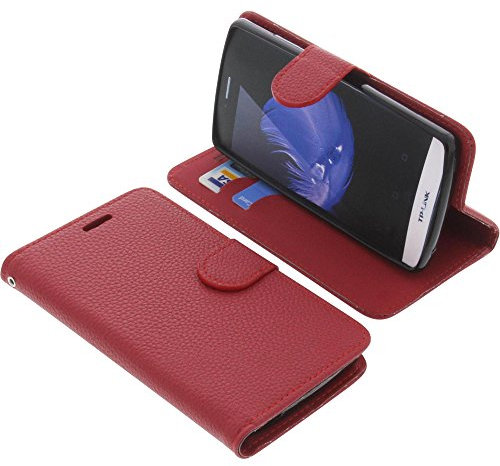 foto-kontor Tasche kompatibel mit TP-Link Neffos C5L Book Style rot Schutz Hülle Buch