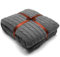 Yachee Superior gekämmte Baumwolle Strickdecke Couch Überzug Extra weiche Decke für Bett Sofa, Smoky Grey, 180x200cm