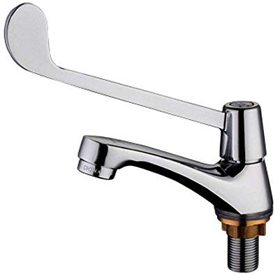 Grifos de baño de Grifo, Grifo médico WYGG Grifo de Mango Largo Cobre Codo de Hospital Tipo táctil Grifo Mezclador de Fregadero