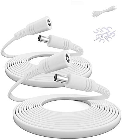 Itramax 9M 12V DC Extension Cable (2-Pack),DC 2.1mm x 5.5mm 5521 Power Supply Adapter Flat Extender Cord,Female to Male Wire for IP Network,CCTV Security Camera,DVRs & More Devices,5V,9V,24V,12 Volt