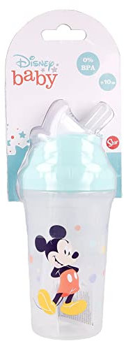 Tasse A Paille Anti-Fuites Clip - +10 Mois - 295 ml - 100% Etanche -DISNEY Baby Mickey Mouse