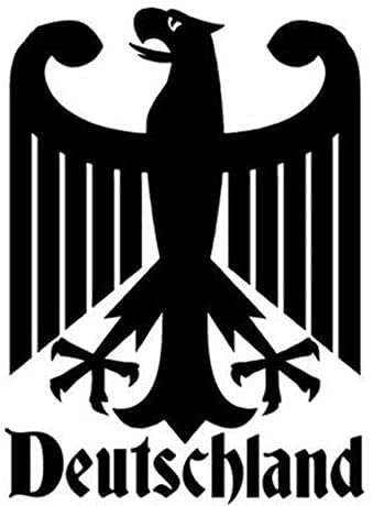 myrockshirt Deutschland Deutschland Adler Bundesrepublik 15 cm Aufkleber Autoaufkleber Sticker ohne Hintergrund Auto PKW Lack Scheibe