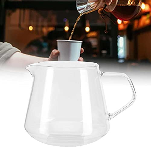 Pichet de service à thé transparent, tasse de partage à haute teneur en borosilicate pour contenir du jus de café au lait(400ml)