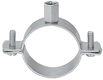tecuro Schraub-Rohrschelle Ø 81-83 mm, M8/M10 Anschlussgewinde, verzinkt - SRS8183