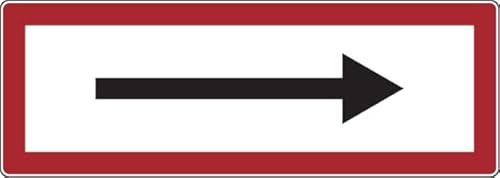 Schild Alu 2mm Feuerwehrschild Richtungspfeil gem. DIN 4066 210x594 mm