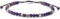 Suyi Bracelets De Perles Bracelet Cordon Réglable Fait Main Bracelet Bohème à Brins De Pierres Colorées pour Femme Purple