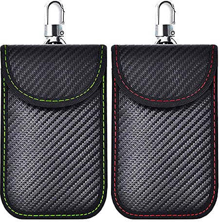 Keyless Go Schutz Autoschlüssel, 2 Pack Autoschlüssel Schutz Keyless Go Schutzhülle Faraday Tasche Funkschlüssel Abschirmung Schlüsseletui Schlüsseltasche