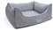 TrendPet VitaBed Style - Orthopädisches Hundebett, außen Kunstleder innen flauschig (80x70cm, Grau)