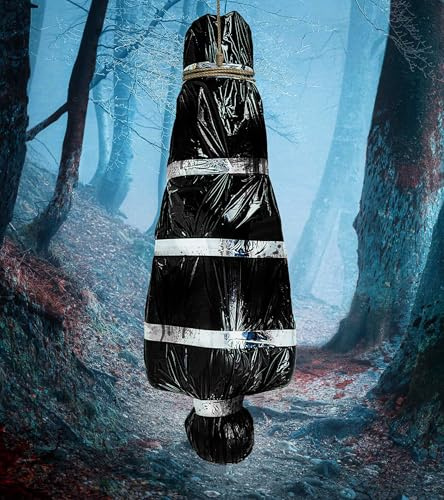 AnanBros 5ft Hanging Corpse Dead Victim Props Halloween Decorations Outdoor