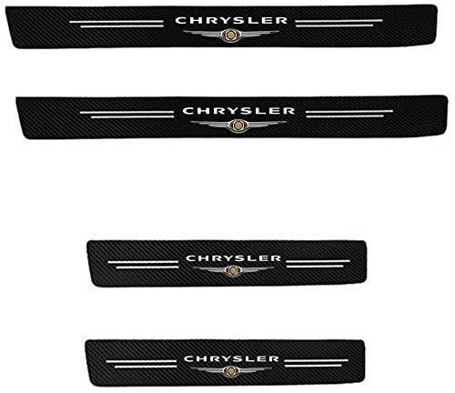 Mindabate 4er-Pack Auto-Karbonfaser-Einstiegsleisten für Chrysler 300c 300 Pacifica 200 Sebring PT Cruiser Kratzfeste Aufkleber-Schwellenzierleisten