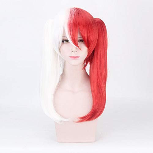 Wig Anime Cosplay Mein Held Academia Todoroki Shoto Frauen alle Charaktere Spielen Perücke Cosplay Kostüm Boku kein Held Academia Haarperücken + Perückenkappe Einheitsgröße Shoto Todoroki Perücke 1