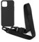 PuYu Zhe Compatible iPhone 14 Pro Crossbody Silicone Soft Matte Case, TPU Shell Adjustable Neck Cord Strap, Lanyard Case - Black