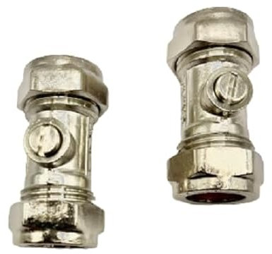 hep® 15mm Isolating Valve for Tap Connector Flexi Pipes Ball o Fix Isolation Valves for Toilet, Basin Pack of 2