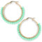 Aurstore Ohrringe, Creolen, aus Edelstahl, für Damen, kleiner Hula-Hoop-Reifen, trendiger Schmuck, Geschenke für Frauen, Mädchen, hypoallergen und mehrfarbig, Stein