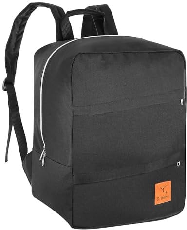 Granori Handgepäck Rucksack 40x30x20 cm Advanced - Modischer & leichter Flugzeug Kabinengepäck Reiserucksack 30 l Weekender | Vielseitig einsetzbare Unisex Reisetasche für Damen und Herren (Schwarz)