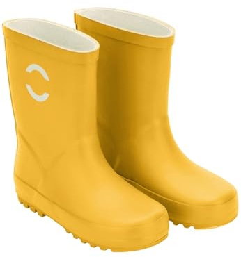 Mikk-line Gummistiefel Kinder 27 | Sunflower Regenstiefel mit Reflektierenden Details - Wasserdichte Kinderstiefel, Leicht und Rutschfest | Komfortable Allwetter Kinderstiefel