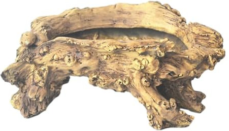 Baoblaze Vintage Harz Blumentopf, Irregulärer Sukkulententopf, Pflanzer Kräuter Kaktus Sukkulente Behälter Skulptur Halter Baumwurzel Übertopf für Indoor Home (Nicht aus Holz), Stil S