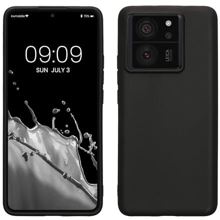 kwmobile Housse Compatible avec Xiaomi 13T / 13T Pro Coque - Housse de téléphone Protection Souple en Silicone - Noir Mat