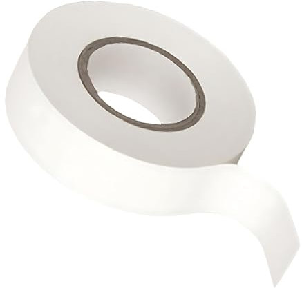 Newlec Ruban adhésif isolant électrique en PVC de 33 m, 19 mm x 33 m - Ignifuge (blanc, 33 mètres)