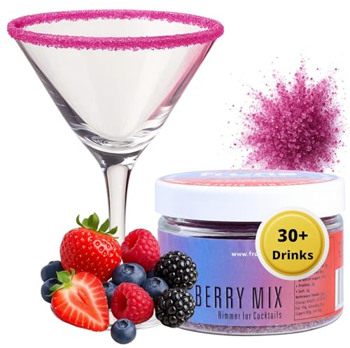 Frona Rimming Powder 100g - Perfect As Cocktail Glass Rimming Powder I Culinary decorations (Berry Mix)