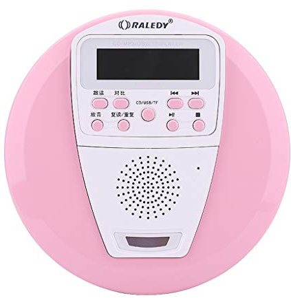 Portable CD Player MP3 Player with USB Port and Headphone Jack Portable Stereo Player, LCD Screen Black Portable Repeat MP3 CD Player(Pink)
